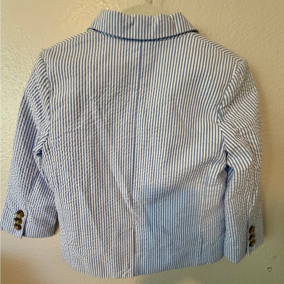 Janie and Jack Boy’s Seersucker Blue 2T 3 piece suit $241 Blazer, Pants, Vest - Picture 11 of 14
